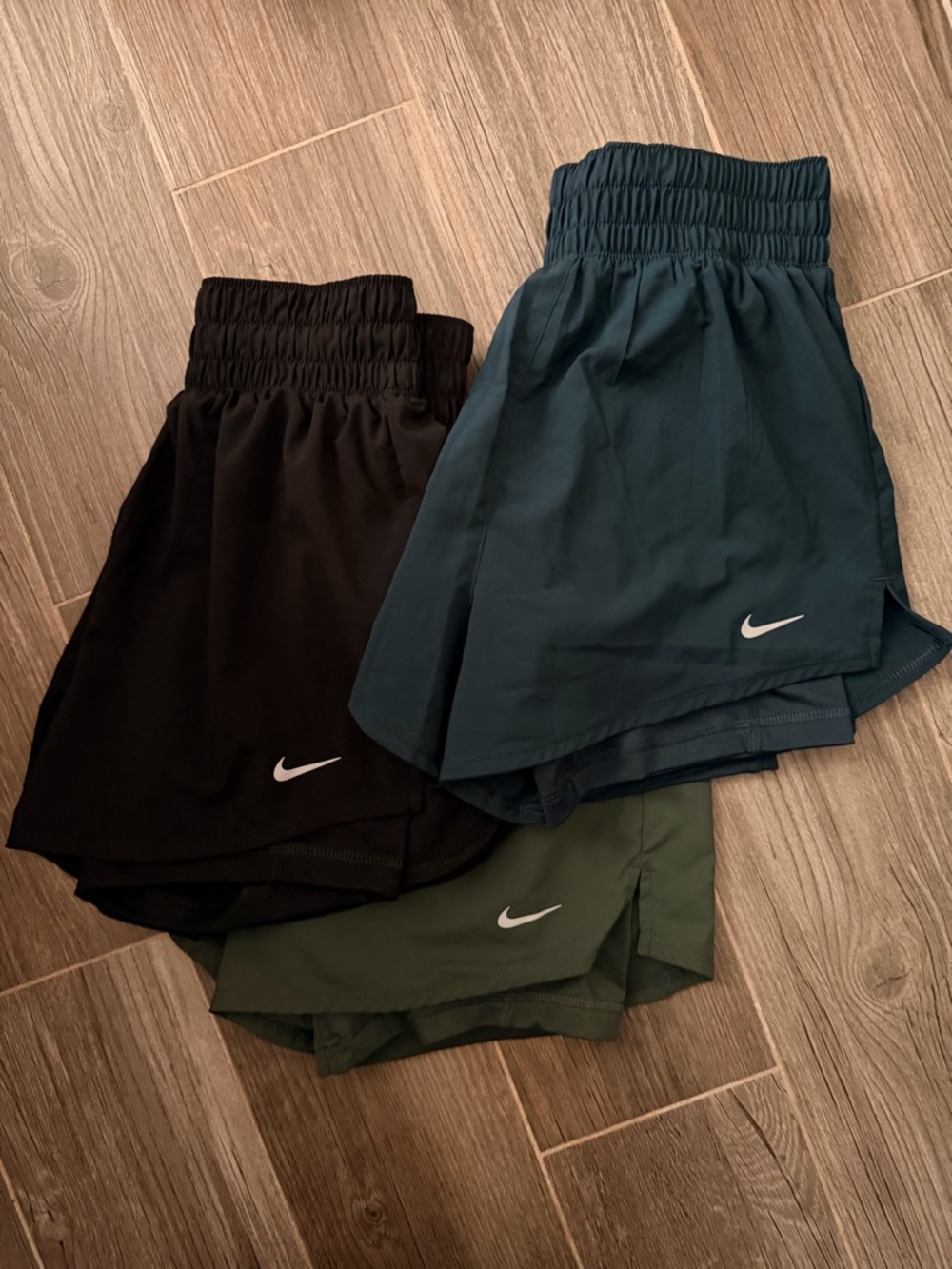 Nike Dri-FIT Athletic Shorts - Black with White Logo